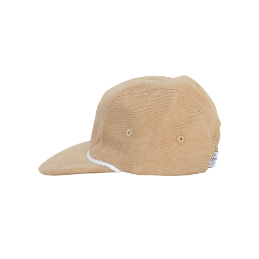 Corduroy Five-Panel Hat in Stone