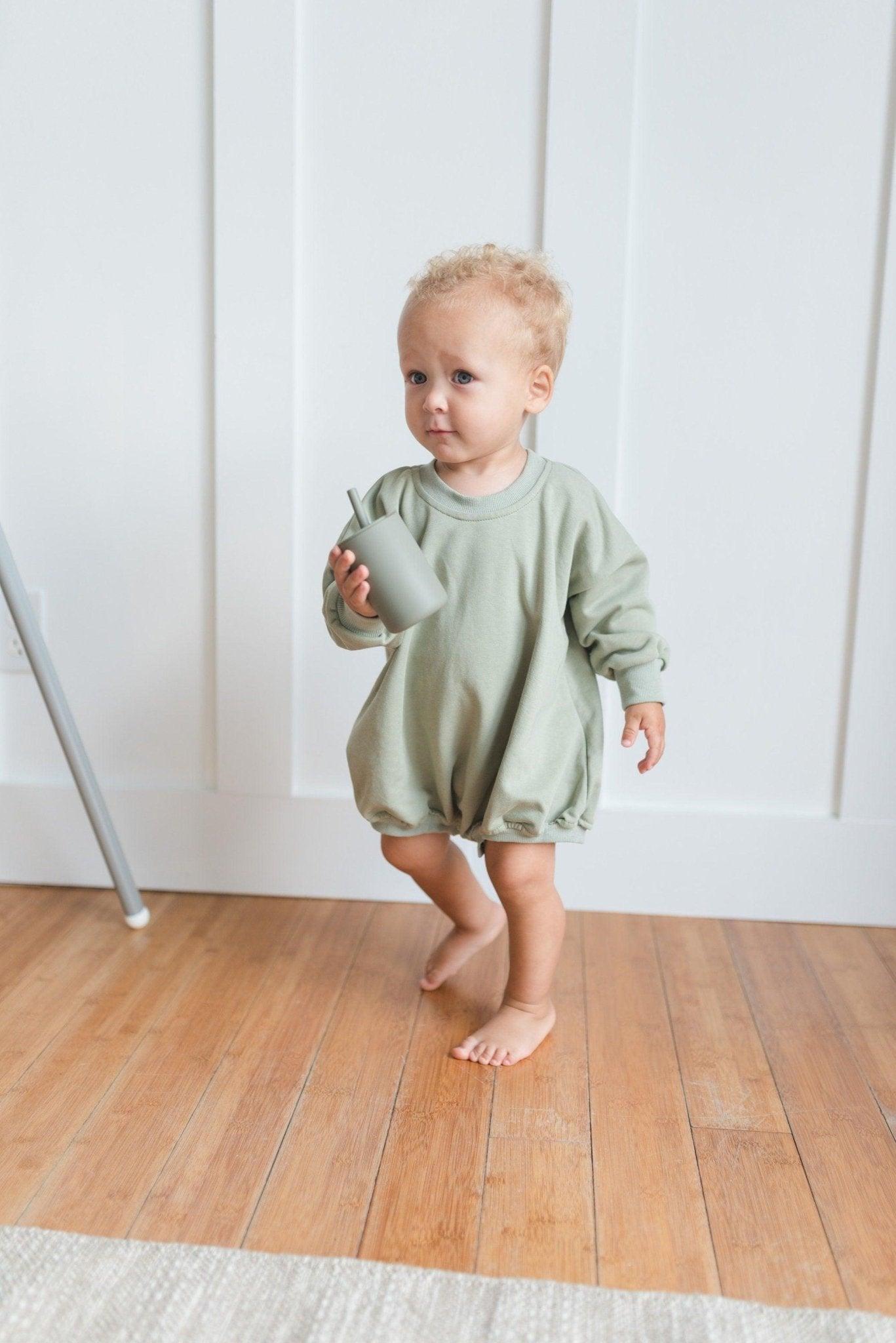 Sweatshirt Romper - more colors - Little Joy Co.