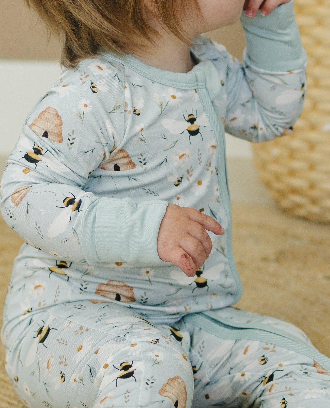 Sweet As Can Bee Bamboo Zippy Romper - Little Joy Co.