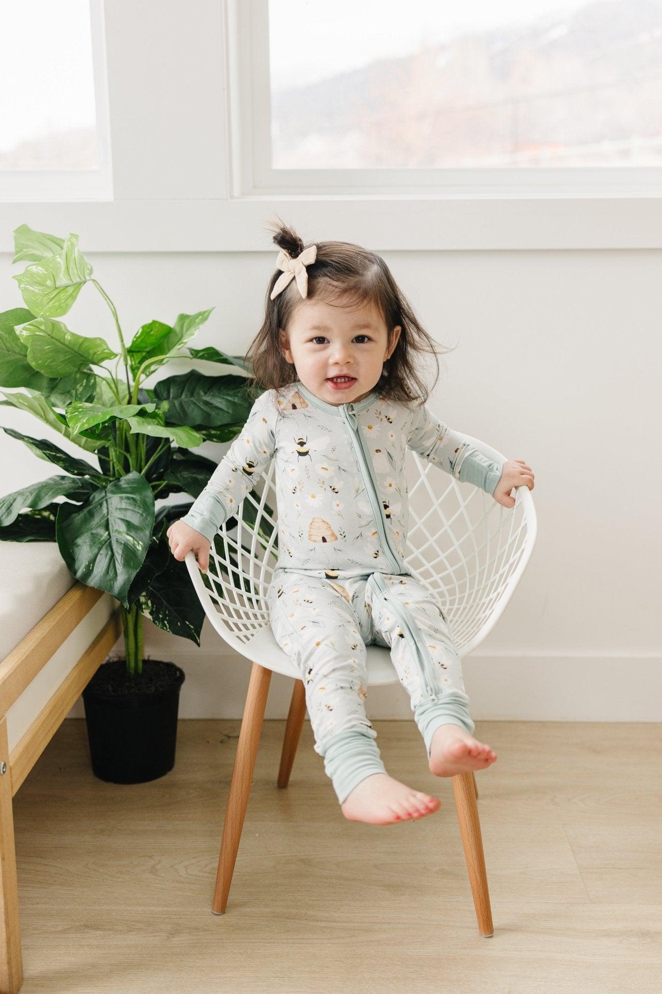 Sweet As Can Bee Bamboo Zippy Romper - Little Joy Co.