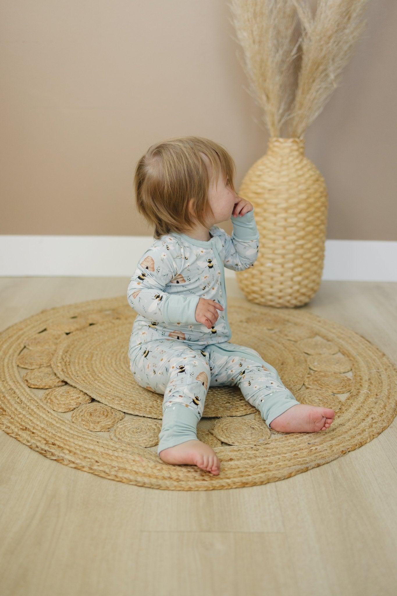 Sweet As Can Bee Bamboo Zippy Romper - Little Joy Co.