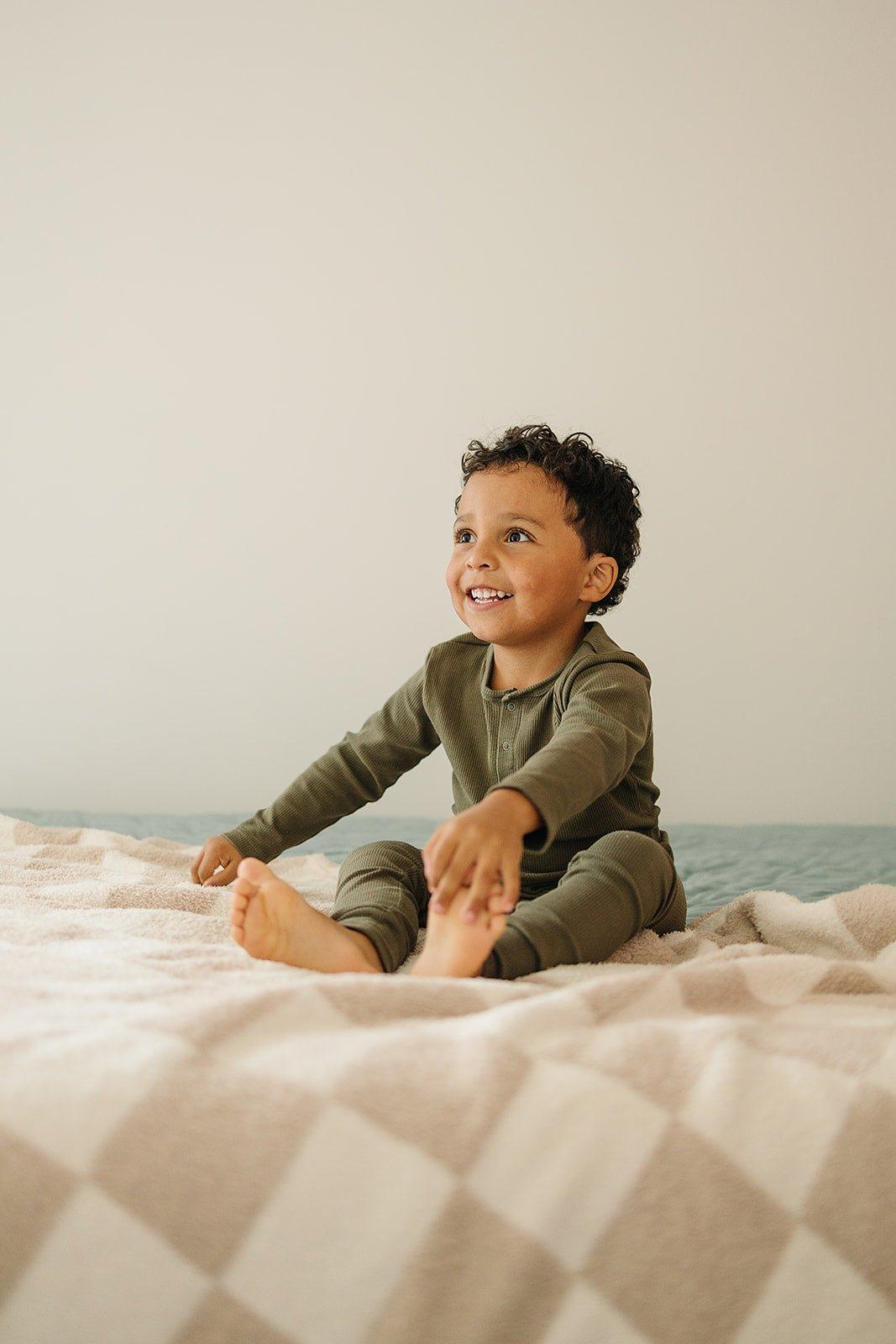 Taupe Checkered Plush Blanket - Little Joy Co.