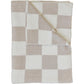 Taupe Checkered Plush Blanket - Little Joy Co.