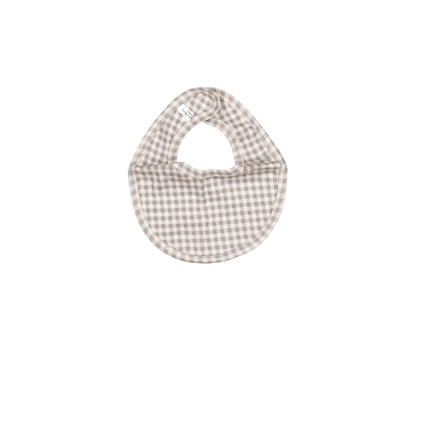 The Printed Bib - Taupe Gingham