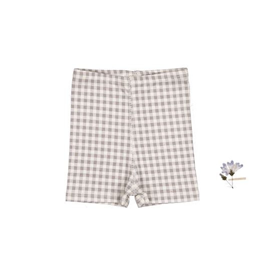 The Printed Short  - Taupe Gingham