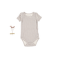 The Printed Short Sleeve Onesie - Taupe Gingham