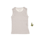 The Printed Tank - Taupe Gingham