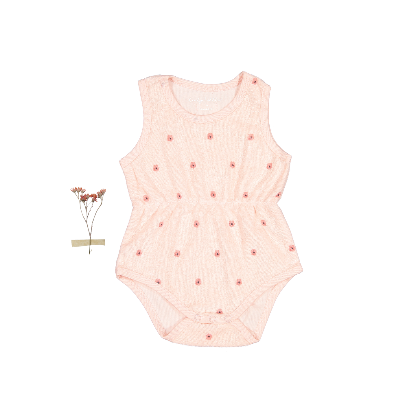 The Terry Romper - Rose Flower