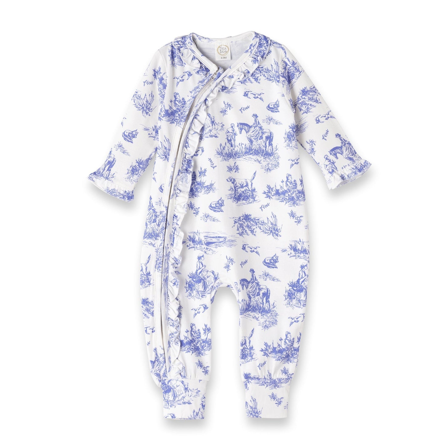 Toile de Jouy Bamboo Zipper Romper