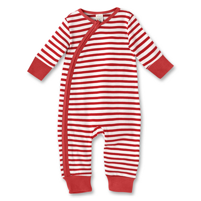 Striped Christmas Zipper Romper