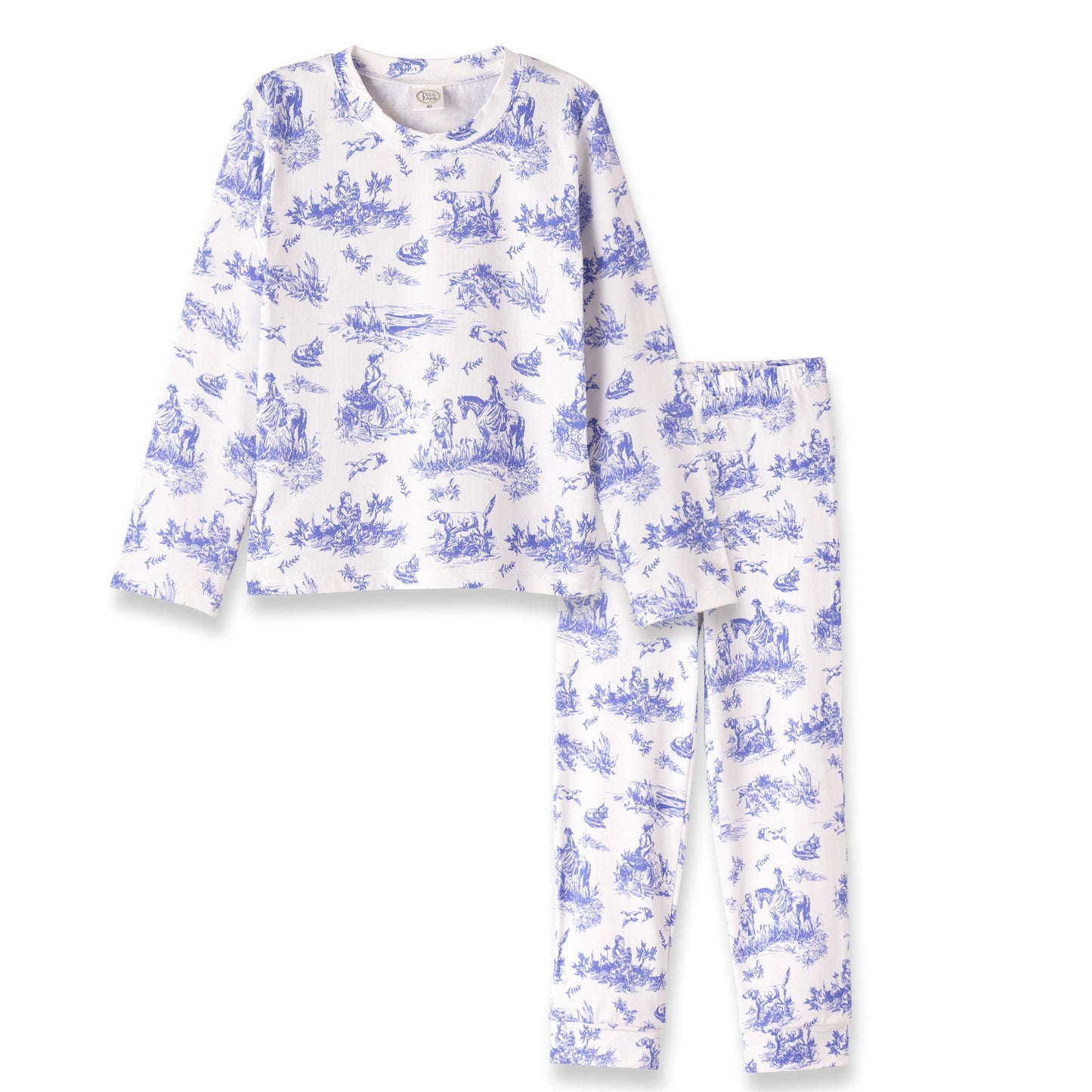 Toile de Jouy Girl's Bamboo Pajama Set