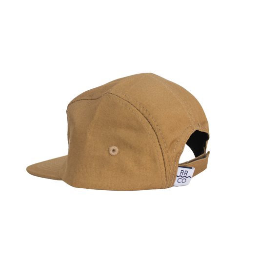 Triceratops Cotton Five-Panel Hat in Khaki