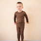 Two-Piece Pajama Set -  Brown Lightning