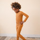 Two-Piece Pajama Set -  Caramel Ribbed