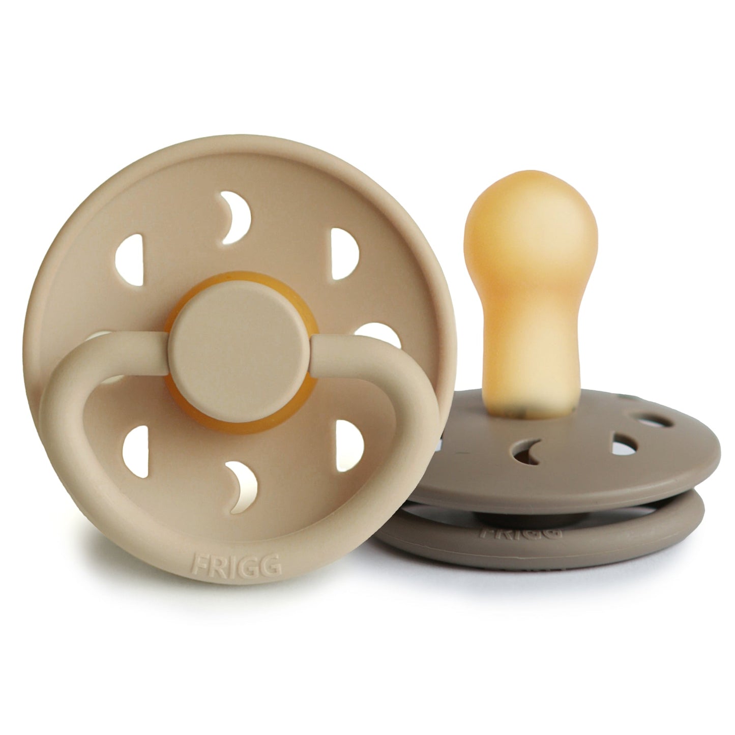 FRIGG Moon Natural Rubber Pacifier 2-Pack