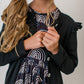 Black Ruffle Cardigan