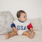 USA Colorblock T - Shirt Romper - Little Joy Co.