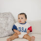 USA Colorblock T - Shirt Romper - Little Joy Co.