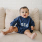 USA Sweatshirt Romper - more colors - Little Joy Co.