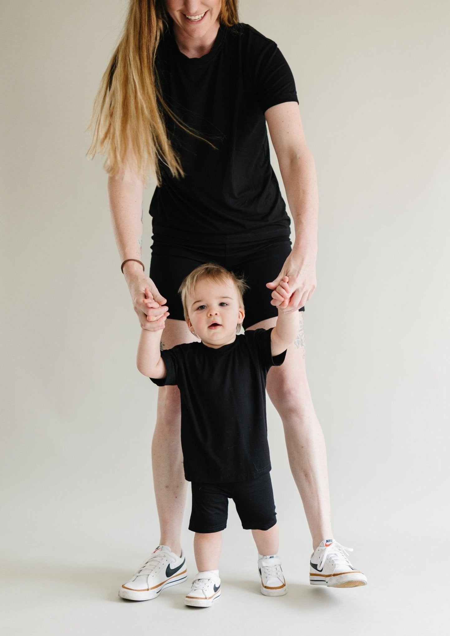 Women's Bamboo Bike Shorts & Tee Daywear Set - Little Joy Co.