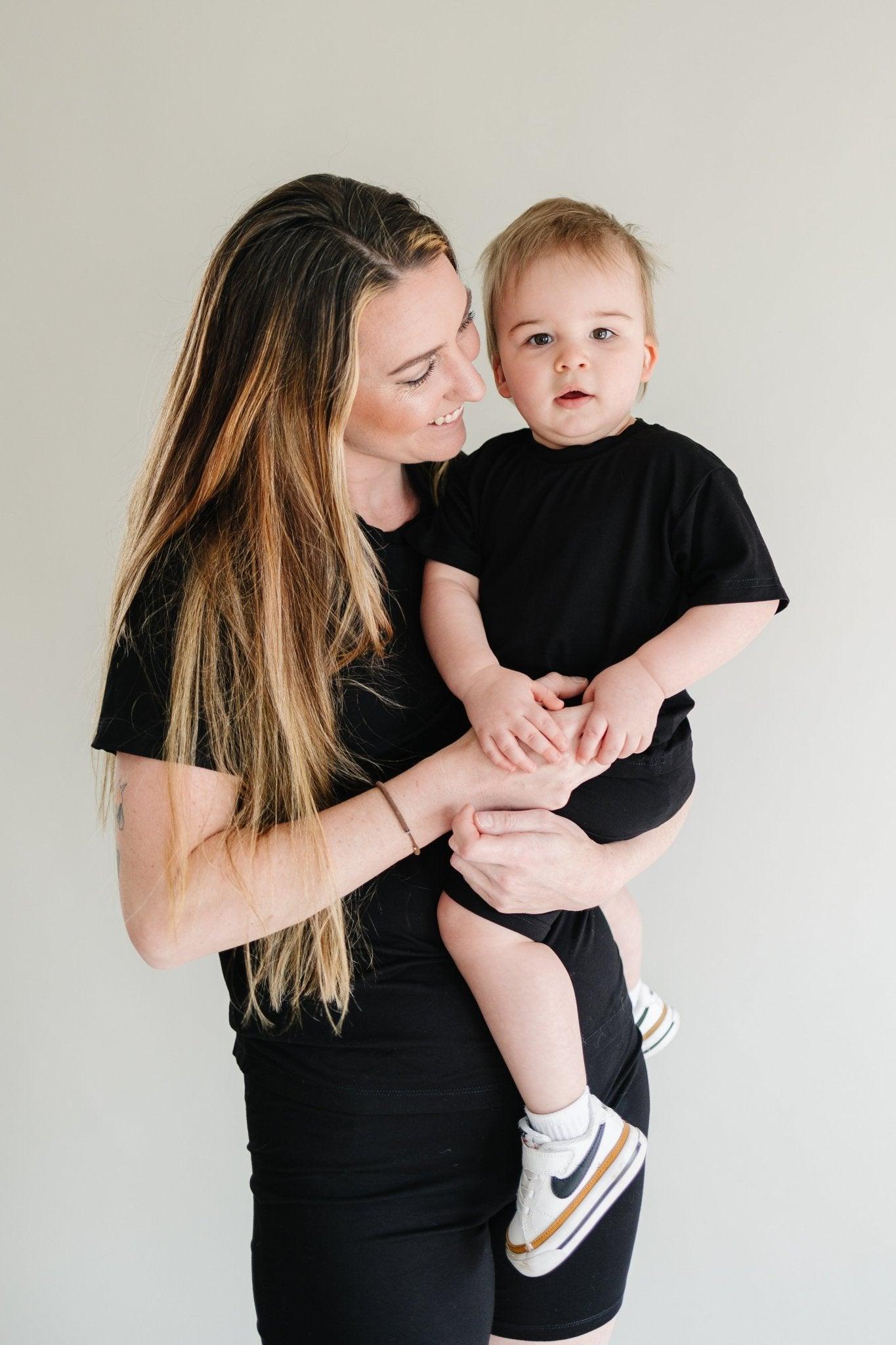 Women's Bamboo Bike Shorts & Tee Daywear Set - Little Joy Co.