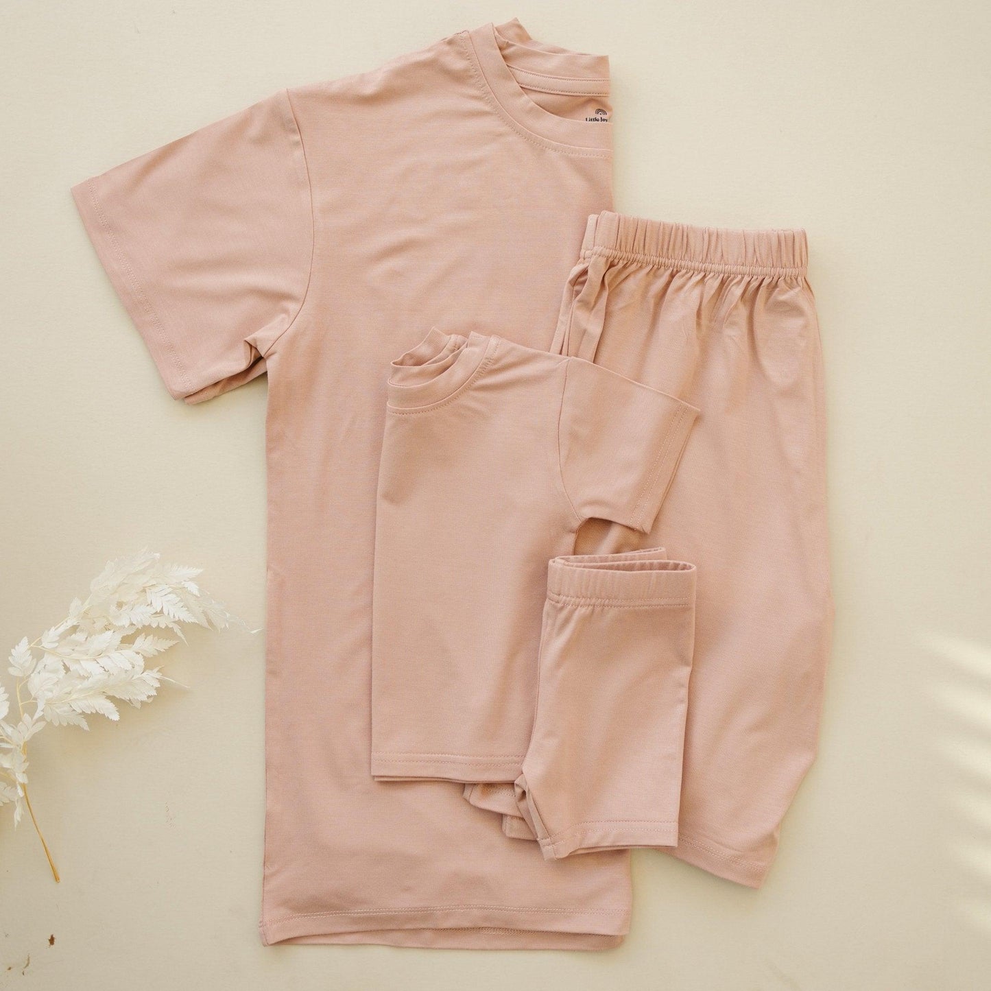 Women's Bamboo Bike Shorts & Tee Daywear Set - Little Joy Co.