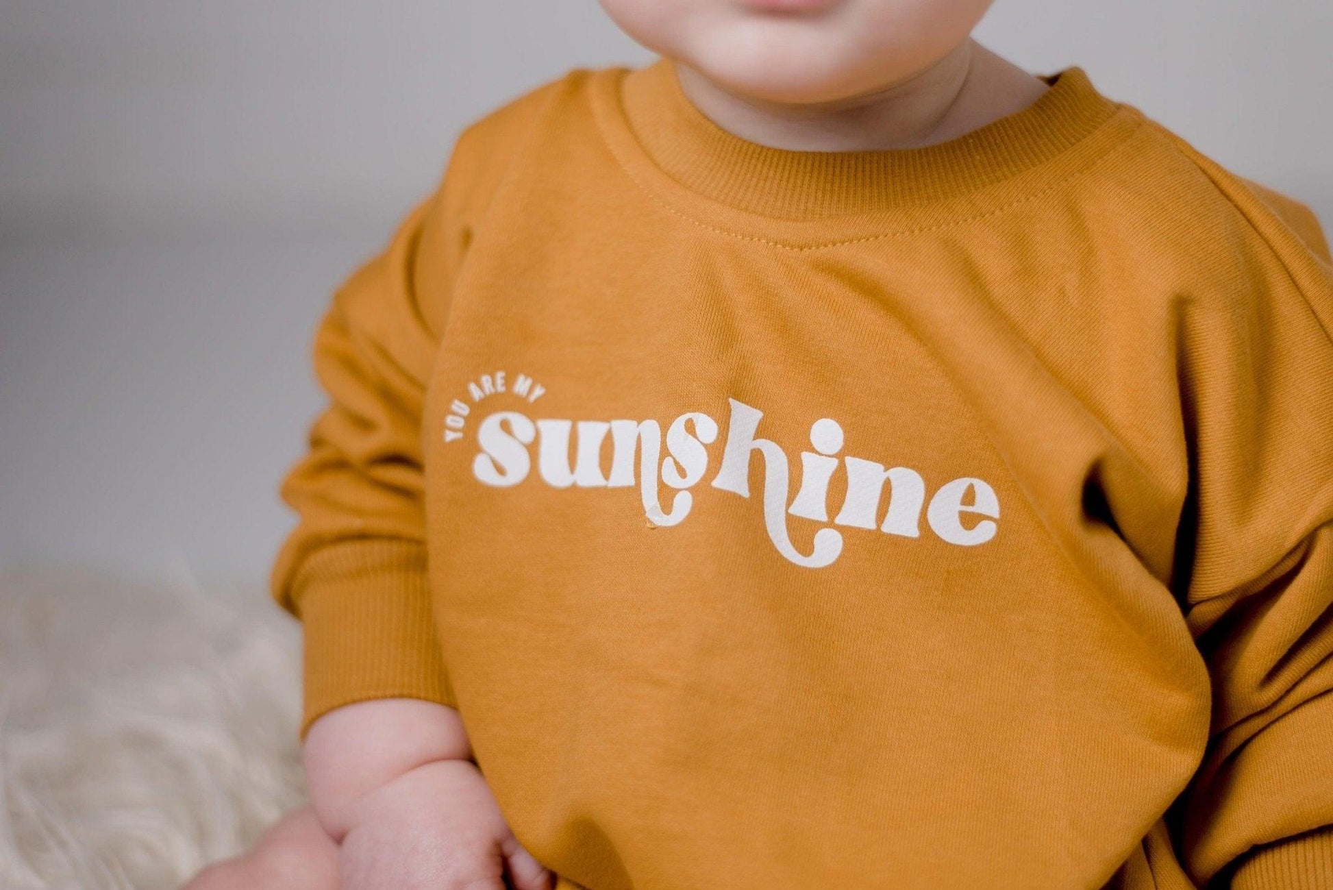 You Are My Sunshine Sweatshirt Romper - Little Joy Co.