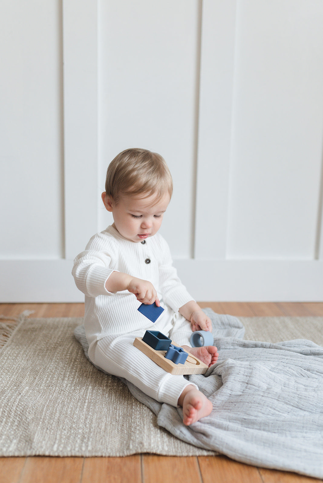 Ribbed Henley Romper