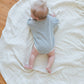 Striped Baby Oversized Sweatshirt Romper - Organic Cotton Sweatshirt Bubble Romper - Neutral Sweatshirt Romper