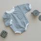 Striped Baby Oversized Sweatshirt Romper - Organic Cotton Sweatshirt Bubble Romper - Neutral Sweatshirt Romper