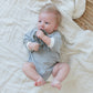 Striped Baby Oversized Sweatshirt Romper - Organic Cotton Sweatshirt Bubble Romper - Neutral Sweatshirt Romper