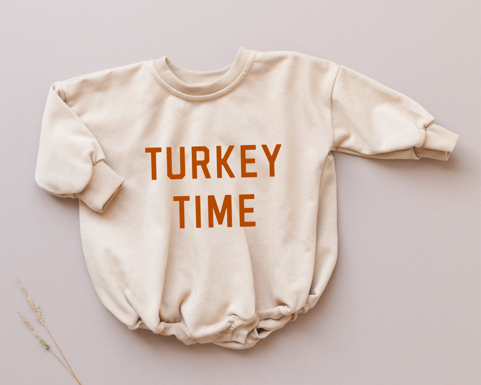 Turkey Time Oversized Sweatshirt Romper