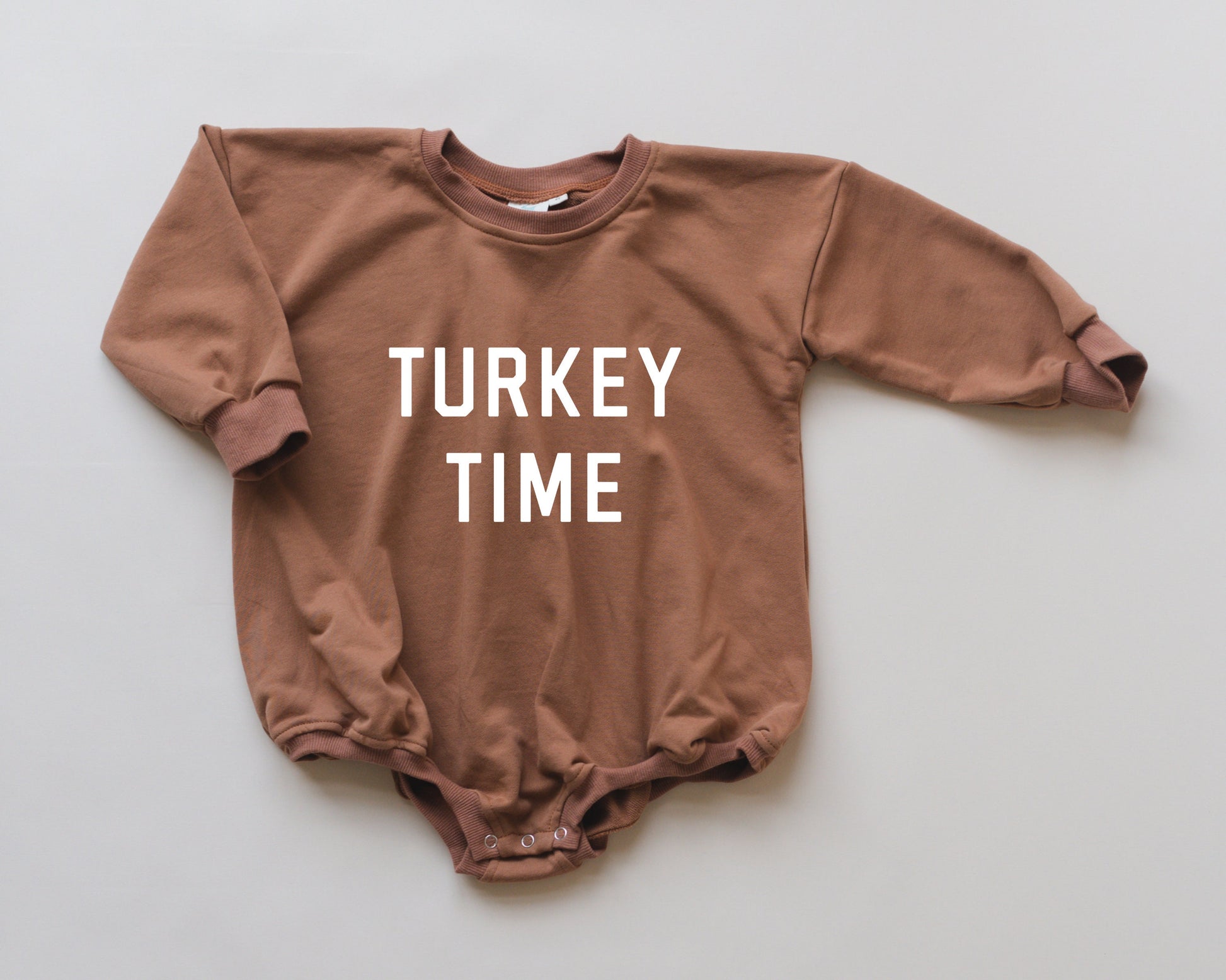 Turkey Time Oversized Sweatshirt Romper