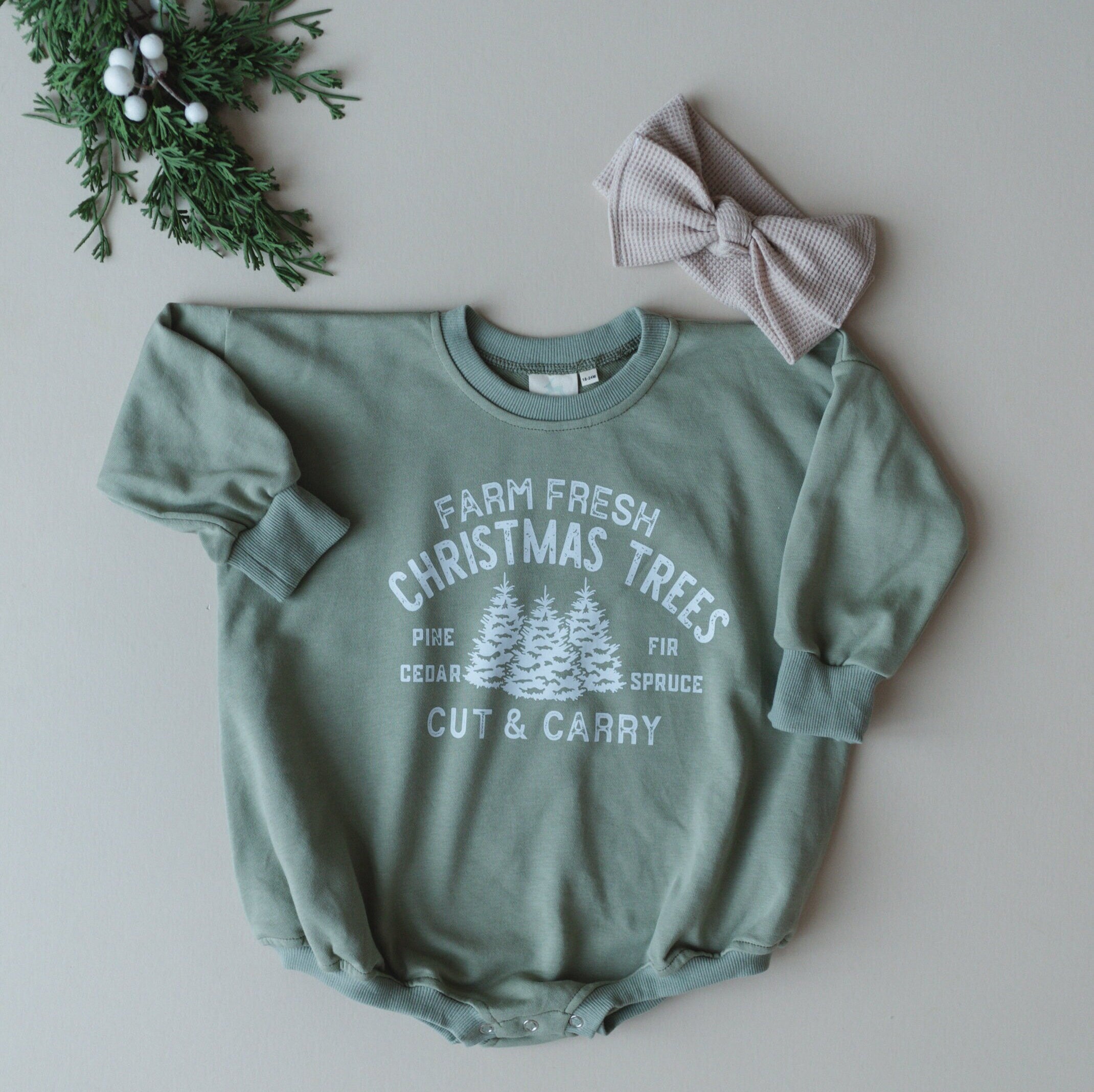 Little buy Co Evergreen Tree Merry Christmas Sweatshirt