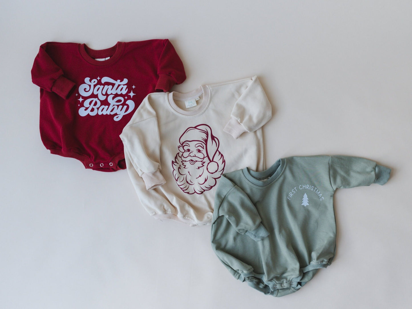 Santa Baby Oversized Sweatshirt Romper