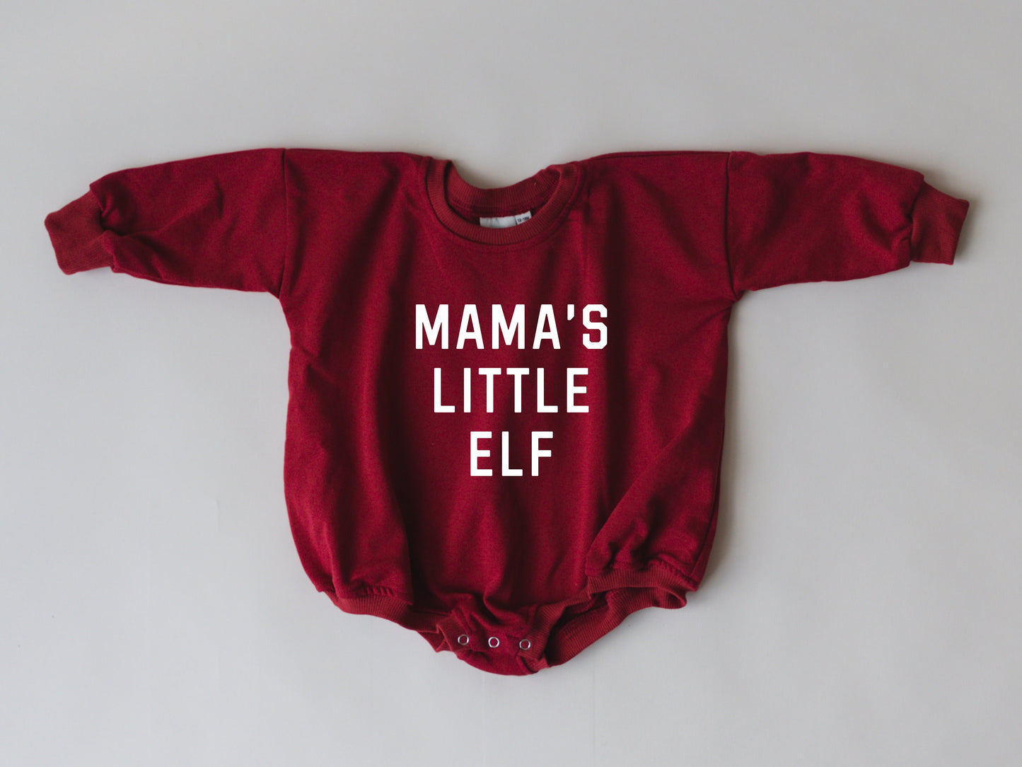 Mama's Little Elf Oversized Sweatshirt Romper