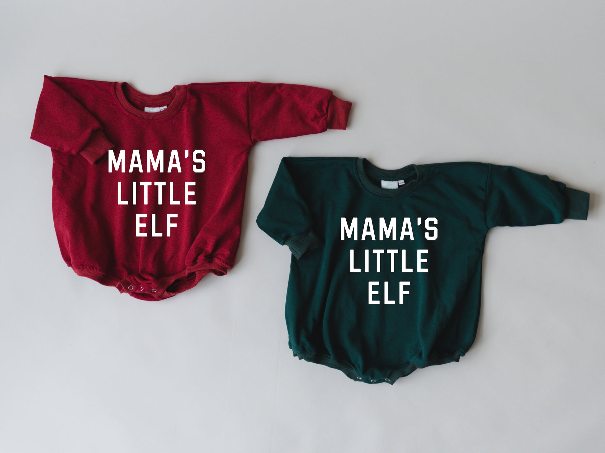 Mama's Little Elf Oversized Sweatshirt Romper