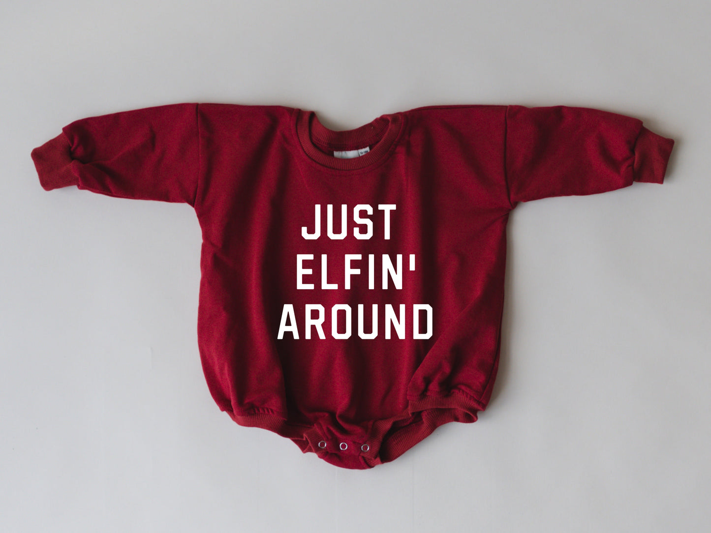 Just Elfin' Around Oversized Sweatshirt Romper