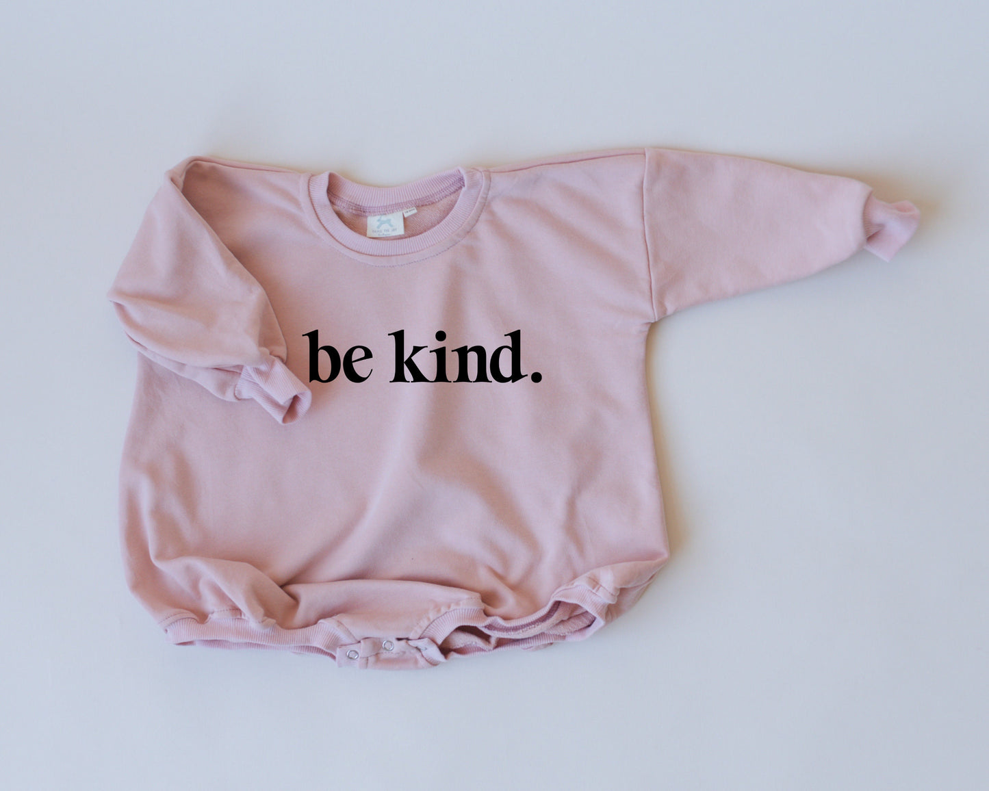 BE KIND Graphic Oversized Sweatshirt Romper - Bubble Romper - Sweatshirt Bubble Romper - Baby Boy Clothes - Kindness - Baby Girl - Neutral