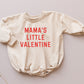 MAMA'S LITTLE VALENTINE Valentine's Day Graphic Oversized Sweatshirt Romper - Sweatshirt Bubble Romper - Baby Boy Clothes - Valentines