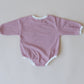 Striped Baby Oversized Sweatshirt Romper - Organic Cotton Sweatshirt Bubble Romper - Neutral Sweatshirt Romper