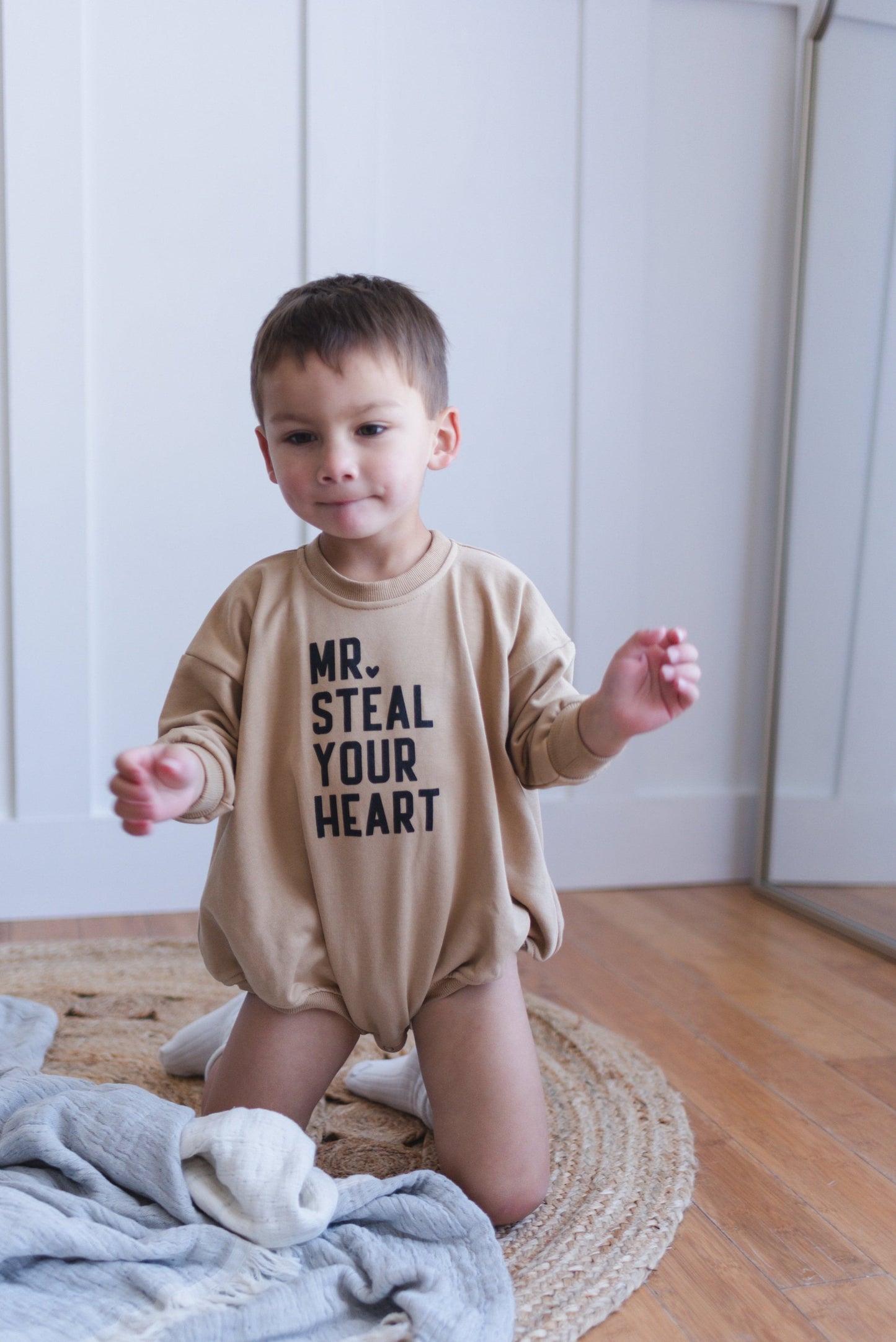 Mr. Steal Your Heart Oversized Sweatshirt Romper - more colors