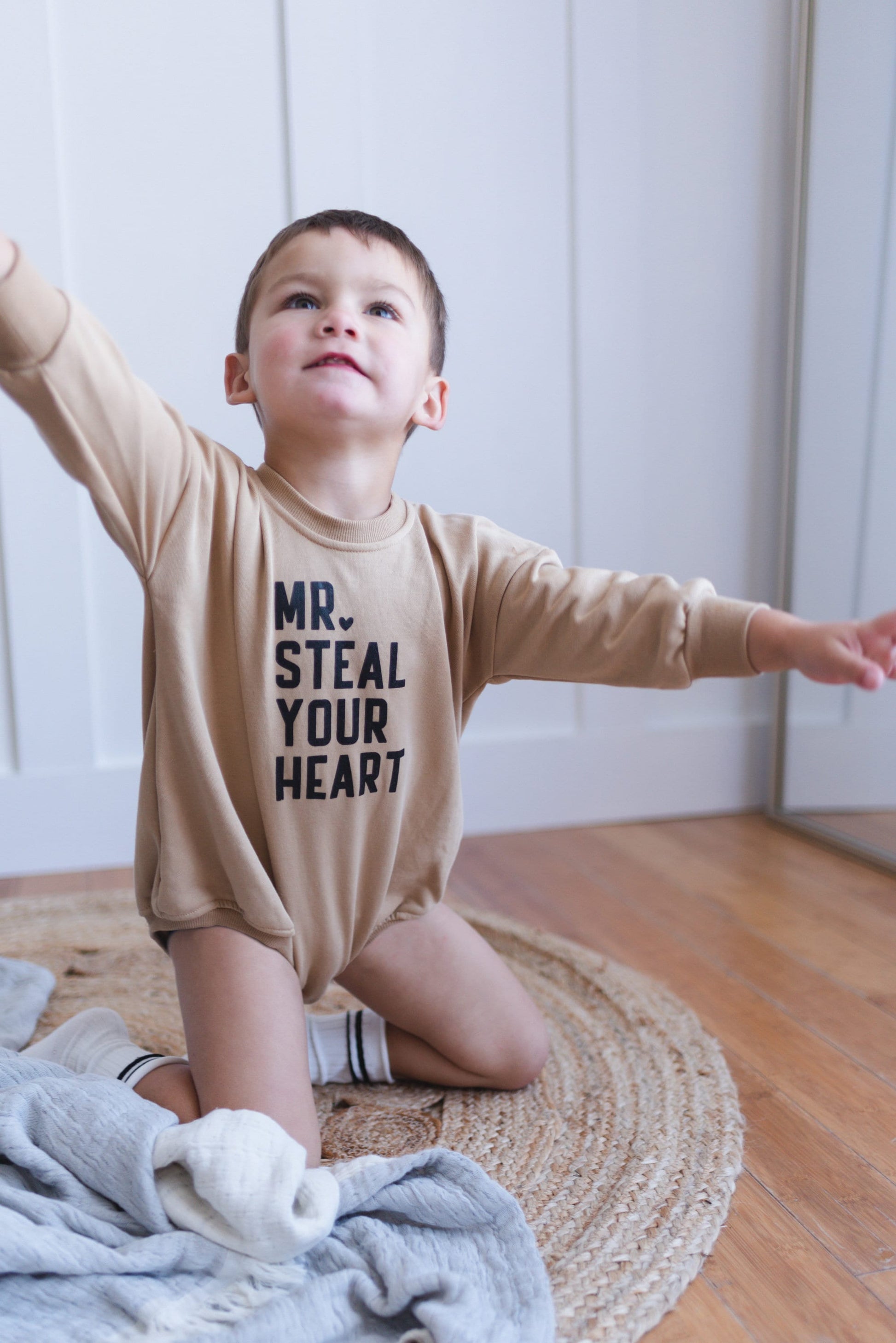 Mr. Steal Your Heart Oversized Sweatshirt Romper - more colors