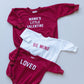 LOVED Graphic Oversized Sweatshirt Romper - Sweatshirt Bubble Romper - Baby Boy Clothes - Valentine's Day - Baby Girl Outfit
