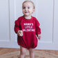 MAMA'S LITTLE VALENTINE Valentine's Day Graphic Oversized Sweatshirt Romper - Sweatshirt Bubble Romper - Baby Boy Clothes - Valentines