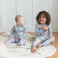 HOPPY DUDES Baby Bamboo Baby Pajamas - Rabbit Bunny Bamboo Zipper Romper - Convertible Romper PJs - Footie Pajamas - Zippy PJs - Baby Boy