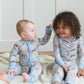 HOPPY DUDES Baby Bamboo Baby Pajamas - Rabbit Bunny Bamboo Zipper Romper - Convertible Romper PJs - Footie Pajamas - Zippy PJs - Baby Boy