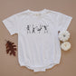 Dancing Skeletons Oversized T-Shirt Romper - Baby Boy or Girl Bubble Romper - Baby Outfit - Fall Clothes - Halloween Tee - Skelly Skeleton