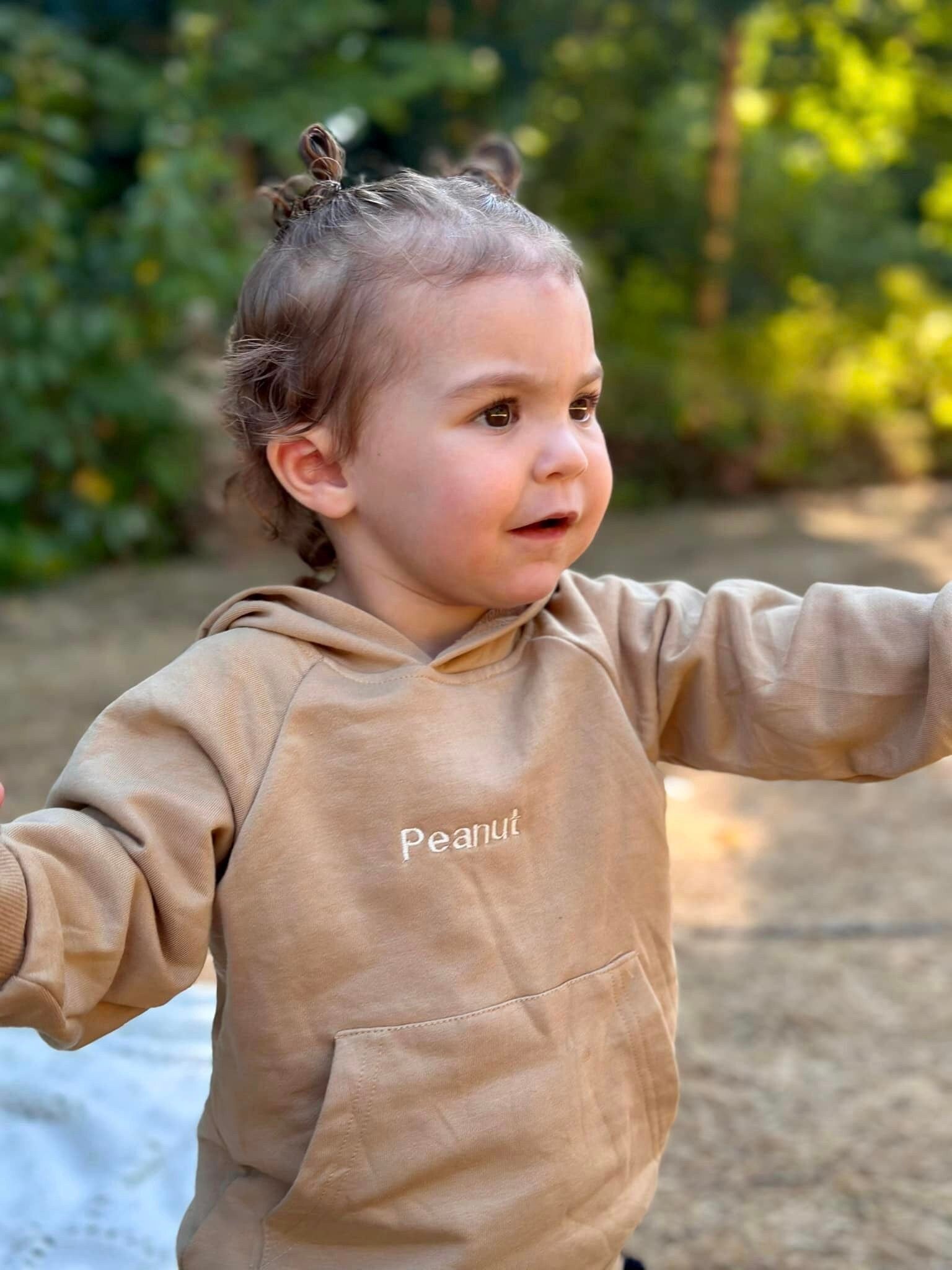 Embroidered Oversized Hooded Sweatshirt - Personalized Hoodie - Pregnancy Announcement Shirt - Big Sister or Big Brother - Name Announcement