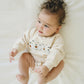 Ghost Dogs Organic Cotton Oversized Sweatshirt Romper - Baby Girl Bubble Romper - Fall Baby Boy Outfit - Halloween Ghosts Dog Print